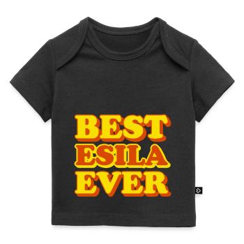 Esila Prénom Drôle de Cadeau - T-shirt Premium bébé bio - noir - Devant