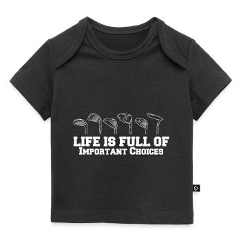 Golfer Golf Sport Lustige Geschenke Golfplatz - Baby Premium Organic T-Shirt - Schwarz - Vorne