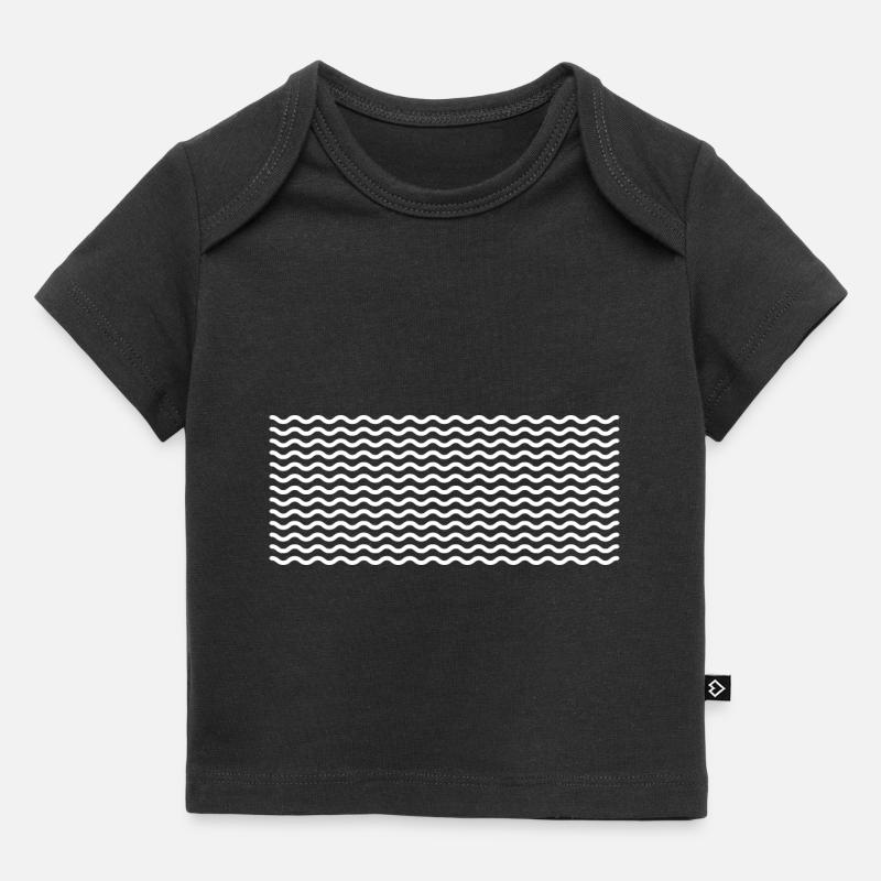 Arrière-plan de la vague - T-shirt Premium bébé bio - noir