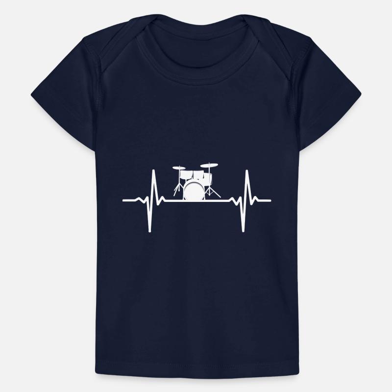 Drummer Heartbeat Schlagzeug Set Baby Premium Organic T-Shirt