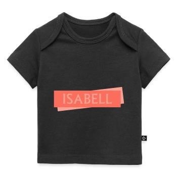 First name Isabell - Baby Premium Organic T-shirt - black - Front