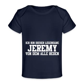 Jeremy Name Design - Baby Premium Organic T-Shirt - Dunkelnavy - Vorne