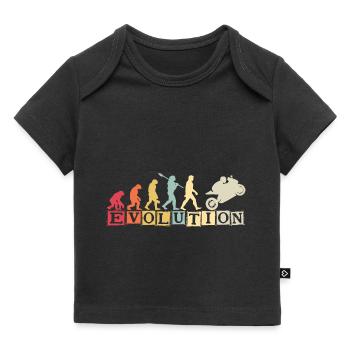 Moto Evolution Vintage Superbike Biker - T-shirt Premium bébé bio - noir - Devant