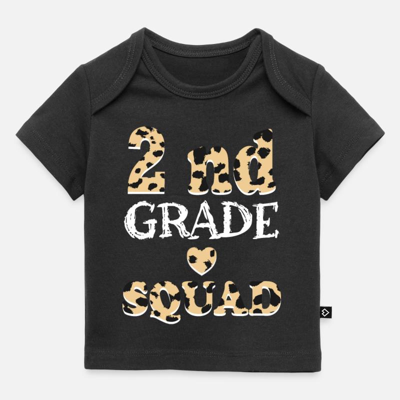 Cadeaux d’enseignant Leopard 2nd Grade - T-shirt Premium bébé bio - noir