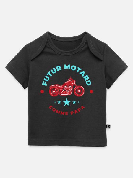 Futur Motard Comme Papa - T-shirt Premium bébé bio - noir