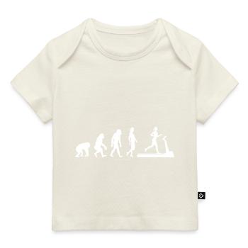 Laufband Evolution Laufen Läuferin Marathon - Baby Premium Organic T-Shirt - Dunkelnavy - Vorne