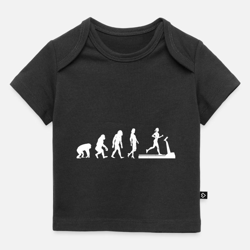 Treadmill Evolution Running Runner Marathon - Baby Premium Organic T-shirt - black