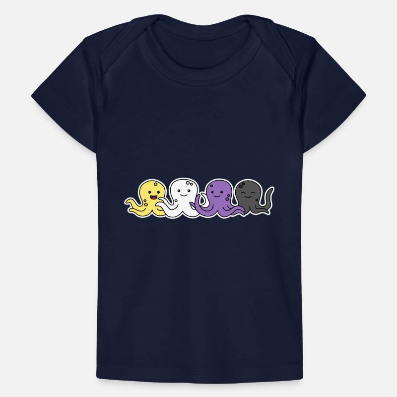 Nonbinary Flag Octopus Design for Proud Enbys Baby Premium Organic T-shirt