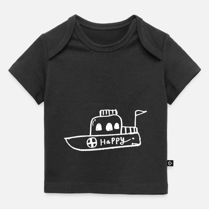 Bateau Happy - T-shirt Premium bébé bio - noir
