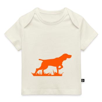 Logo de chien de chasse pour les amoureux des chiens et les maîtres-chiens - T-shirt Premium bébé bio - marine foncé - Devant
