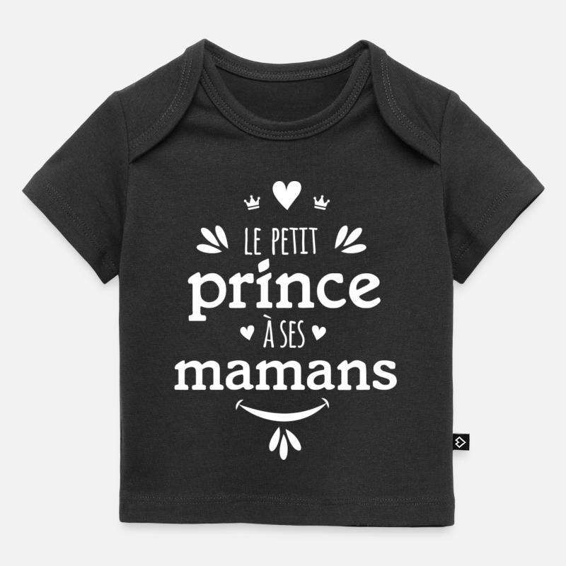 Le Petit Prince à ses mamans - T-shirt Premium bébé bio - noir