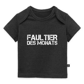 Faultier - Baby Premium Organic T-Shirt - Schwarz - Vorne
