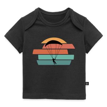 Paragleiten Gleitschirmfliegen Gleitsegeln Pilot - Baby Premium Organic T-Shirt - Schwarz - Vorne