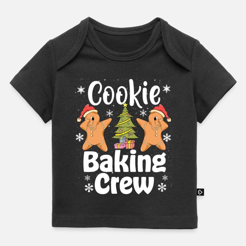 Équipe de cuisson de biscuits de Noël - T-shirt Premium bébé bio - noir