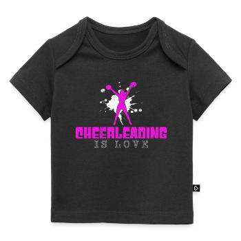 Dicton de cheerleading - T-shirt Premium bébé bio - noir - Devant