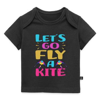 Cerf-volant - T-shirt Premium bébé bio - noir - Devant