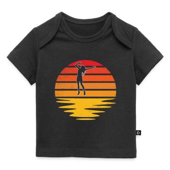 Chanter rétro - T-shirt Premium bébé bio - noir - Devant