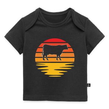Cow Retro - Baby Premium Organic T-shirt - black - Front