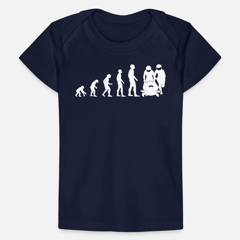Bobfahrer Evolution Bobfahren Bobsport Geschenk Baby Premium Organic T-Shirt