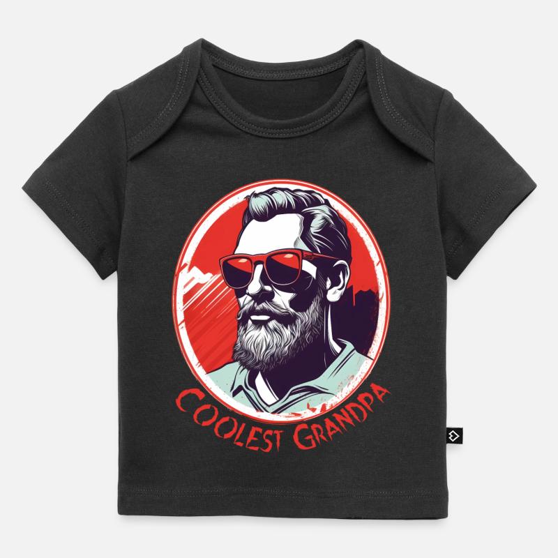 Grand-père le plus cool - T-shirt Premium bébé bio - noir
