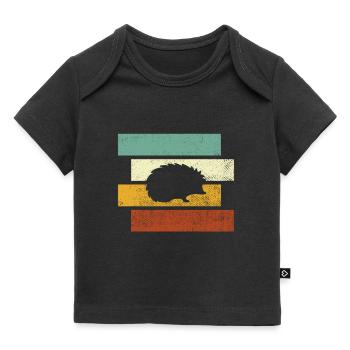 Igel Retro - Baby Premium Organic T-Shirt - Schwarz - Vorne