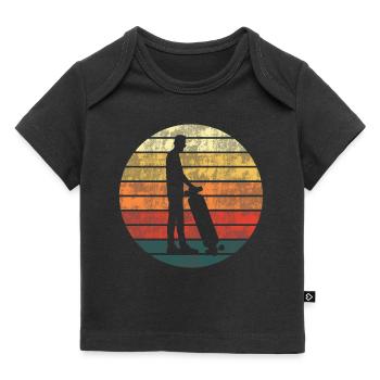 Skater Skateboard Fahrer Skateboardfahrer Retro - Baby Premium Organic T-Shirt - Schwarz - Vorne