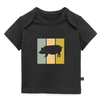 Cochon - T-shirt Premium bébé bio - noir - Devant