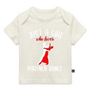 Fille qui aime la danse de couple - T-shirt Premium bébé bio - marine foncé - Devant