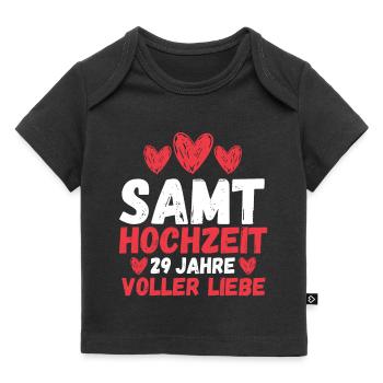 Ehe Samthochzeit 29 Jahre Verheiratet Hochzeitstag - Baby Premium Organic T-Shirt - Schwarz - Vorne