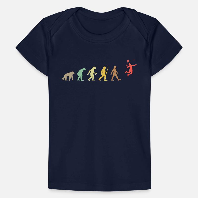 Badminton Retro shuttlecock Evolution Baby Premium Organic T-shirt