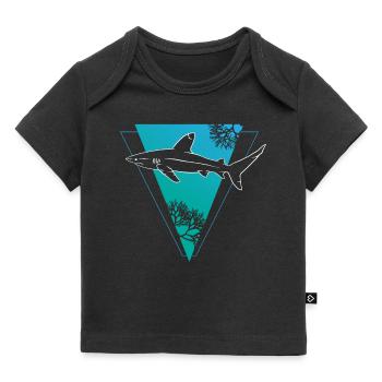Coral Shark Triangular Frame - Baby Premium Organic T-shirt - black - Front