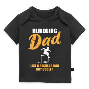 Coole horde lopende papa - Baby Premium t-shirt biologisch - zwart - Voor