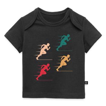Bunte Sprinter Action Geschenk - Baby Premium Organic T-Shirt - Schwarz - Vorne