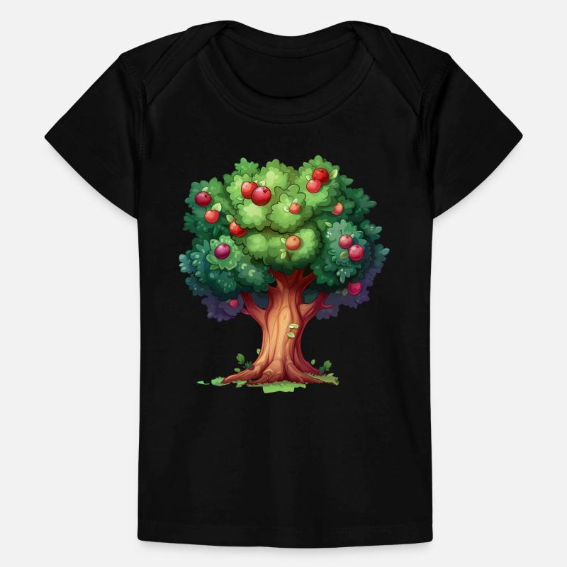 Farbenfroher Apfelbaum im Cartoon-Stil Baby Premium Organic T-Shirt
