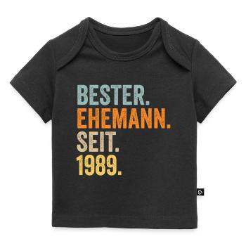 Meilleur mari de la Saint-Valentin depuis 1989 - T-shirt Premium bébé bio - noir - Devant