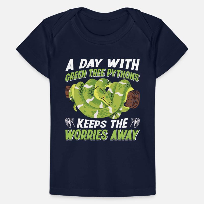 Python arborescent vert T-shirt Premium bébé bio