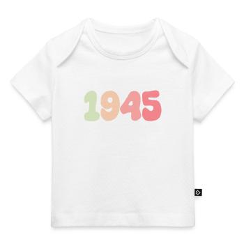 1945 Anniversaire Année de naissance - T-shirt Premium bébé bio - marine foncé - Devant