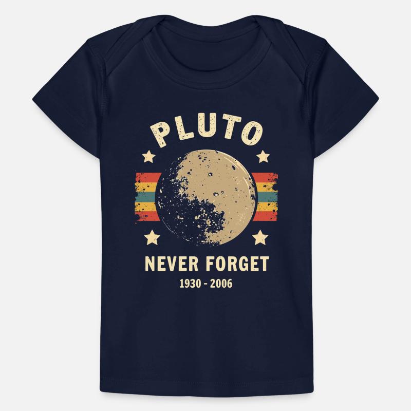 Pluto Never Forget – Retro Space Baby Premium Organic T-Shirt