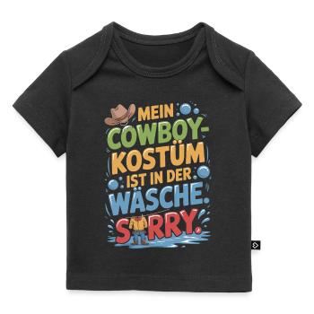 Cowboy Kostüm Ist In Der Wäsche Fasching Karneval - Baby Premium Organic T-Shirt - Schwarz - Vorne