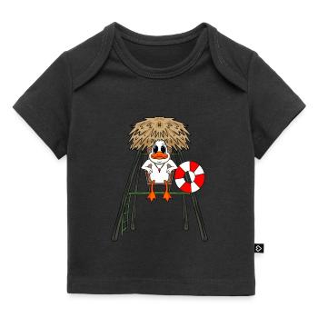 Lifeguard duck - Baby Premium Organic T-shirt - black - Front