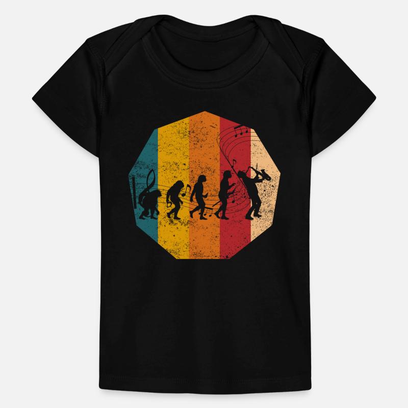 Evolution Saxophonist Saxophon Baby Premium Organic T-shirt
