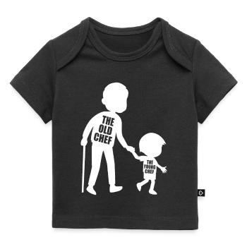 The Old Chef The Young Chef Opa Enkel Partnerlook - Baby Premium Organic T-Shirt - Schwarz - Vorne