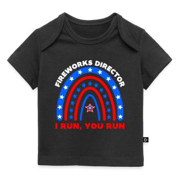 Fireworks director funny 4th of July - Baby Premium Organic T-shirt - black - Front