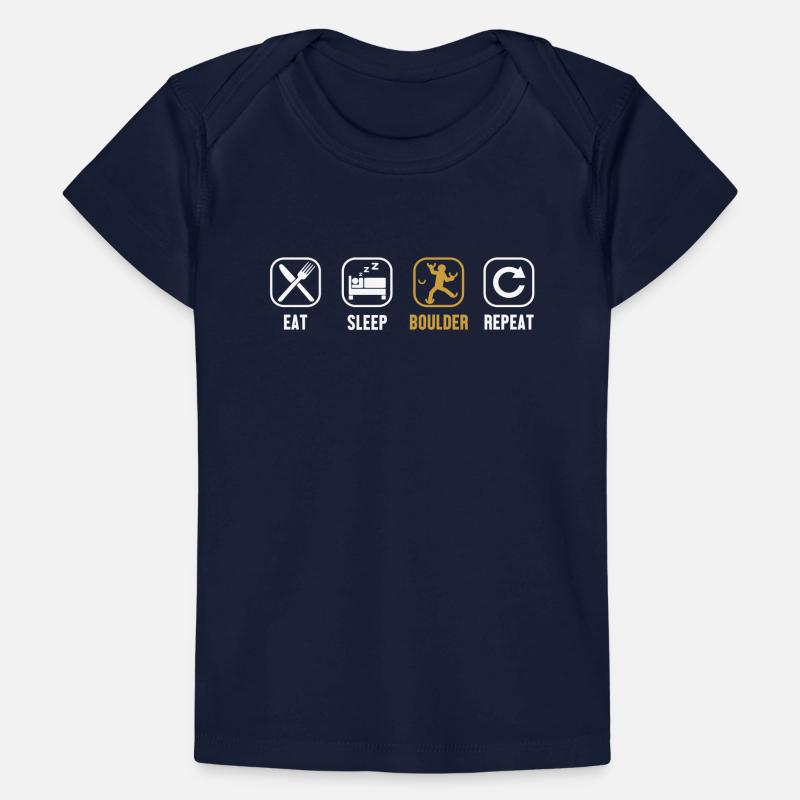 Eat Sleep Boulder Repeat Klettern Speedklettern Baby Premium Organic T-Shirt