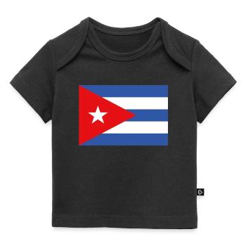 Offizielle Kuba-Flagge Cuban Country Pride - Baby Premium Organic T-Shirt - Schwarz - Vorne