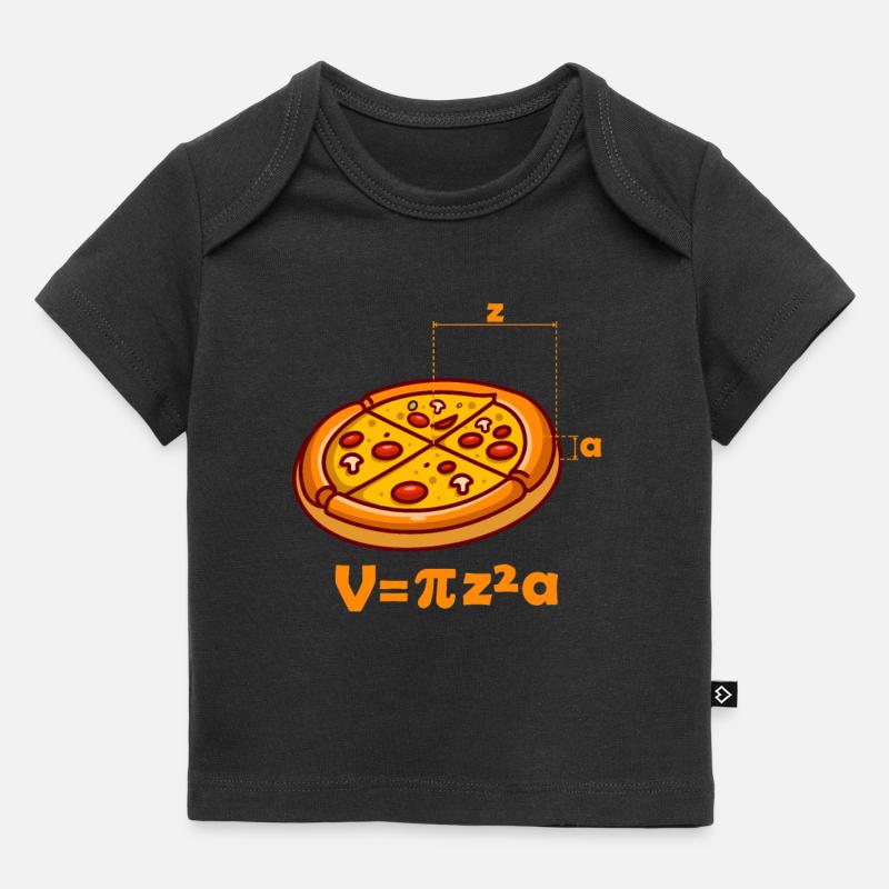 Pizza Volume Nerd Geek Math Equation - T-shirt Premium bébé bio - noir