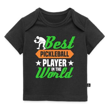 Meilleur joueur de pickleball au monde - T-shirt Premium bébé bio - noir - Devant