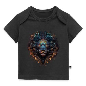 Lion Gift Animaux Animal Motif Zoo - T-shirt Premium bébé bio - noir - Devant