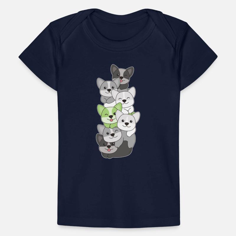 Agender Flag Pride LGBTQ Cute Corgi Stack Baby Premium Organic T-shirt