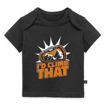I'd Climb That Alpinklettern Sportklettern - Baby Premium Organic T-Shirt - Schwarz - Vorne